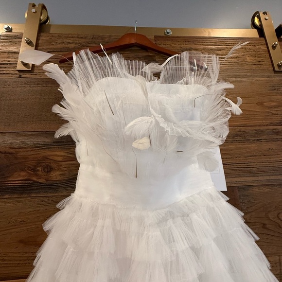 MacDuggal Ruffle & Feather Dress #20530 MRSP $798 - Picture 7 of 14